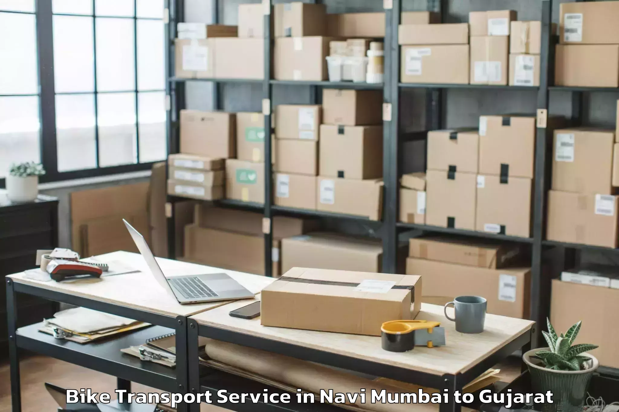 Expert Navi Mumbai to Deendayal Port Trust Bike Transport